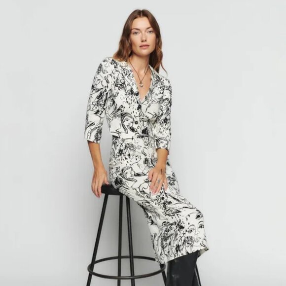 Reformation Sera Two Piece Set - Blouse and Skirt in Vogue Size 4 - Picture 1 of 10